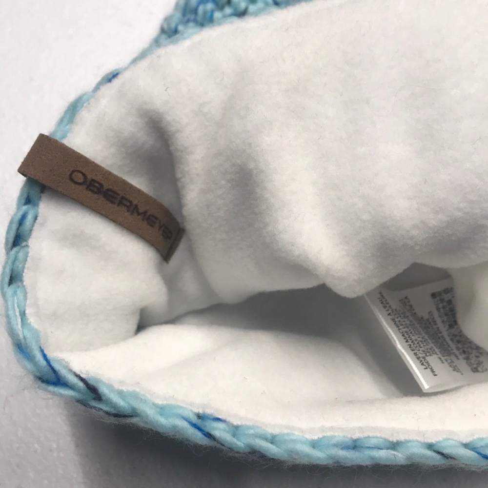 OBERMEYER SEA GLASS BLUE Knit Pom Pom Hat - Picture 3 of 5